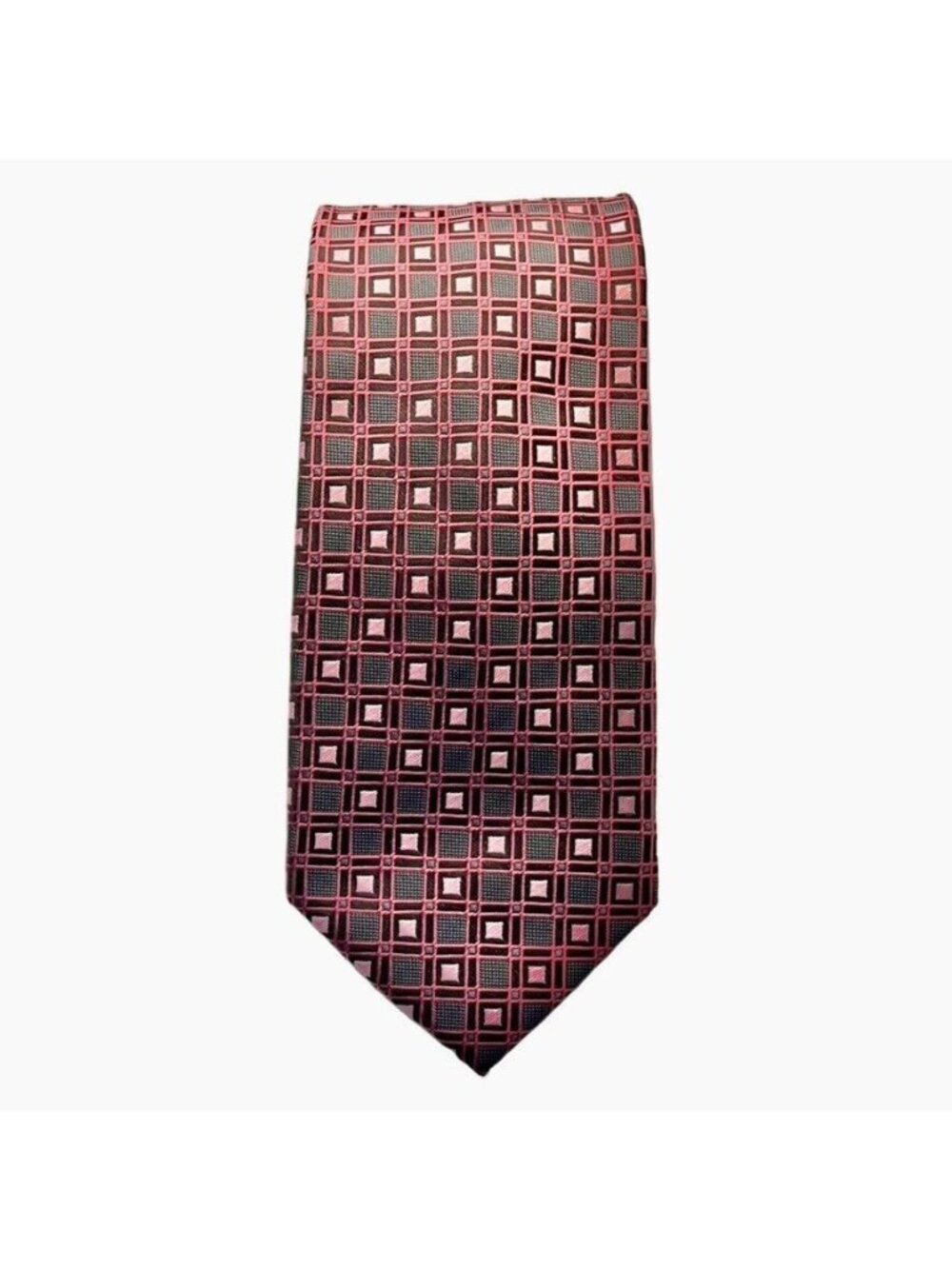 Bergamo New York Geometric Pattern Silk Tie